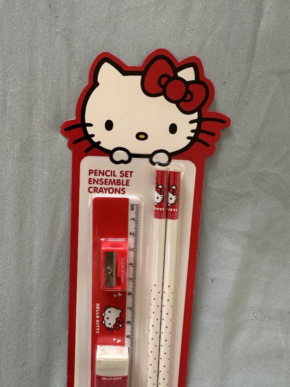 Sanrio Hello Kitty Eraser Pencil Ruler Sharpener Set - Picture 8 of 11